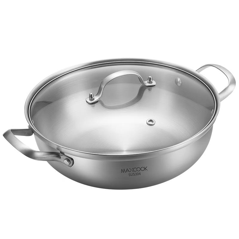 

MAXCOOK 304 Stainless Steel 32cm Hot Pot with Three-Layer Bottom