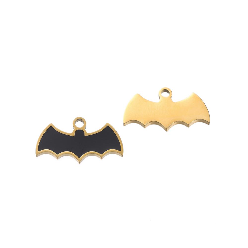 1pcs Stainless Steel Cartoon Halloween Enamel Charms Pumpkin Skeleton Ghost Bat Cat Pendants for DIY Jewelry Making Accessories