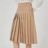 Rick Embroidered Point Pleated Flare Skirt (Beige)_L4A1-Sk08C