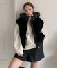 Vascara Hoodie Fake Fur Zip-Up Vest (2Colors)