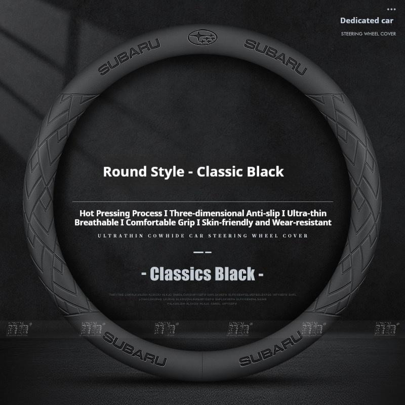 For Subaru Outback Brz Wrx Xv Ascent Forester Impreza Legacy Car Anti-Slip Leather Ultrathin Steering Wheel Cover Accessories Y12