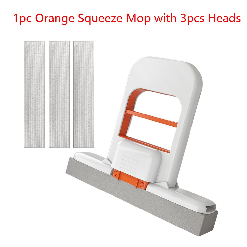 Cleaning Mop with Handle Portable Self Squeeze Mop Mini Desktop Mop for Kitchen Bathroom and Window Glass