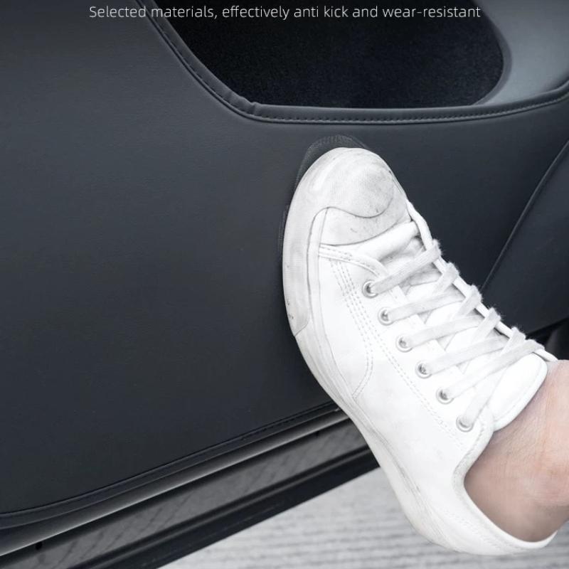 Car Door Anti Kick Pad Leather Protection Film For Tesla Model YL 2026 2027 Protector Stickers Car Accessories