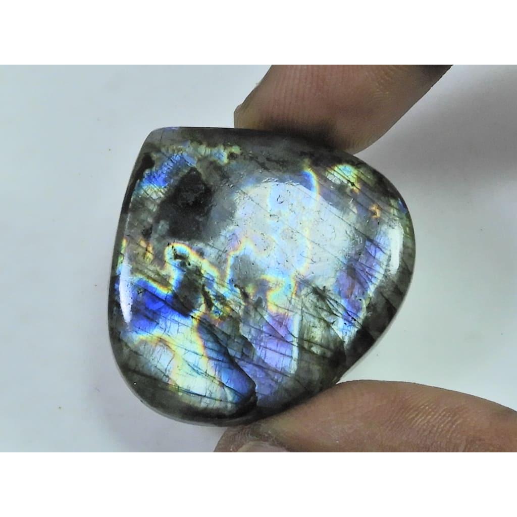 

31X33X05MM Natural Purple Labradorite Spectrolite Pear Loose Gemstone 49Cts. D-404