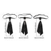 Unisex Bank Tie-Free Neck Tie Detachable Academic Style Bow Tie White Shirt Hotel Professional Collar Flower Accessory