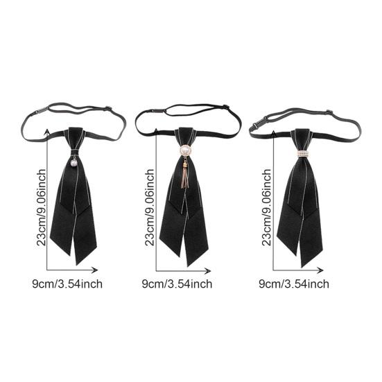 Unisex Bank Tie-Free Neck Tie Detachable Academic Style Bow Tie White Shirt Hotel Professional Collar Flower Accessory