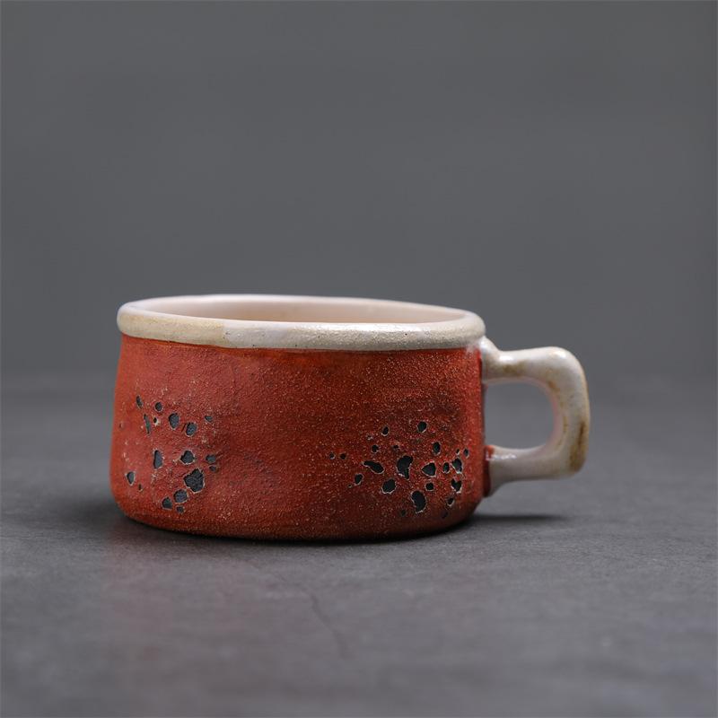 Retro Old Ceramic Cup Creative High Value Espresso Cup Coarse Pottery Small Capacity Water Cup
