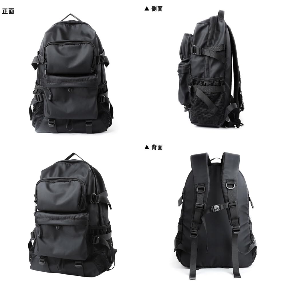 LEOLEO Backpack for Men and Women, Large Capacity, Town Backpack, Business Backpack, Women's Backpack, Black, Outdoor Backpack, School Backpack, High