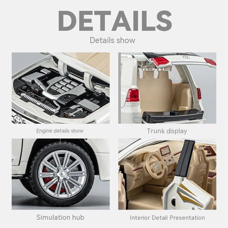 1/24 Toyota Land Cruiser Model, Premium Collectible for Auto Fans, Ideal for Display or Gifting