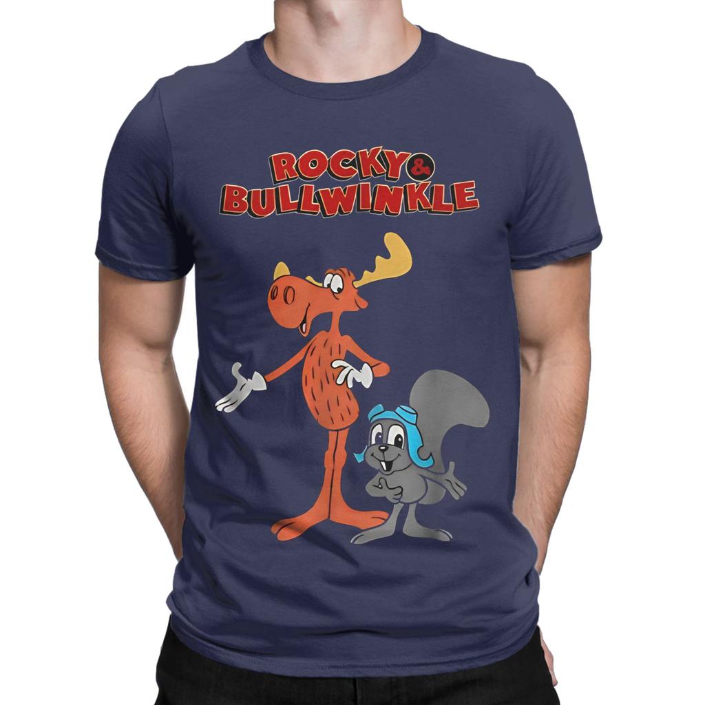 Bullwinkle Bullwinkle w Bullwinkle Novelty Graphic 100 Cotton TShirt The Adventures of rRocky and Bullwinkle Tees Tops For Unisex