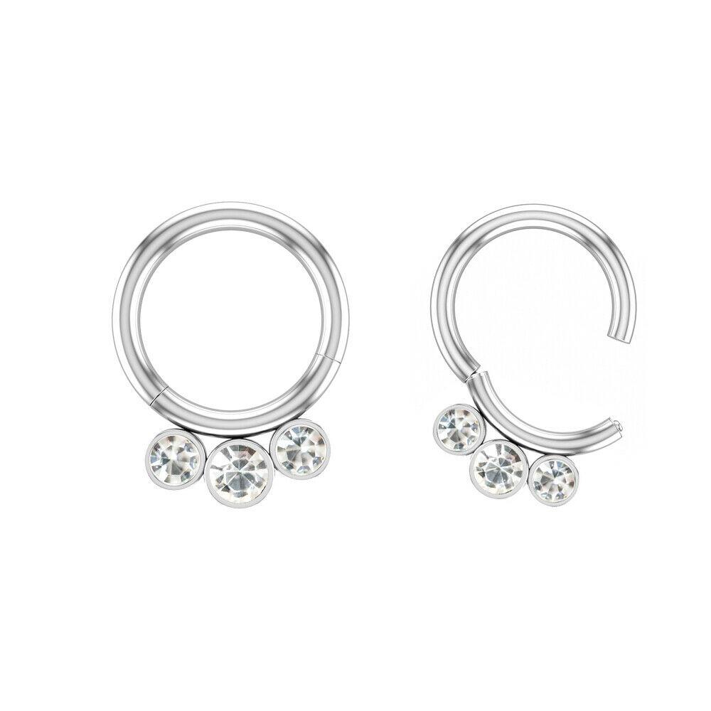 

Титан + Кристалл Нос Губа Кольцо Серьги Шарнирное Сегментное Кольцо 16 Г 8 ММ Ювелирные Изделия Для Пирсинга 16g(1.2 mm) серебряный