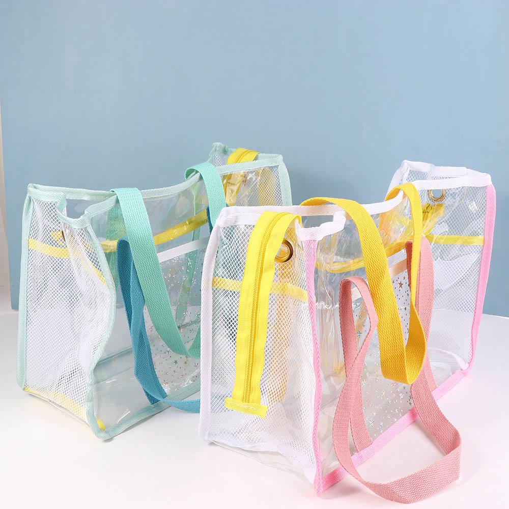 Sports Bag Swimming Fitness Bag Women Handbags PVC Transparent Bag Single Shoulder Bag Storage Bag
