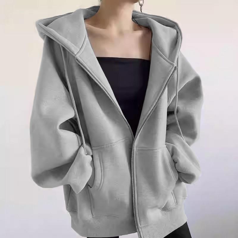 

ZANZEA Женские толстовки, повседневные, с длинным рукавом, осенние, с капюшоном S