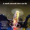 Creative Funny Mini Airplane LED Colorful Lights Safe Riding Fashion Car Decorations Warning Wind Power Generation Gift