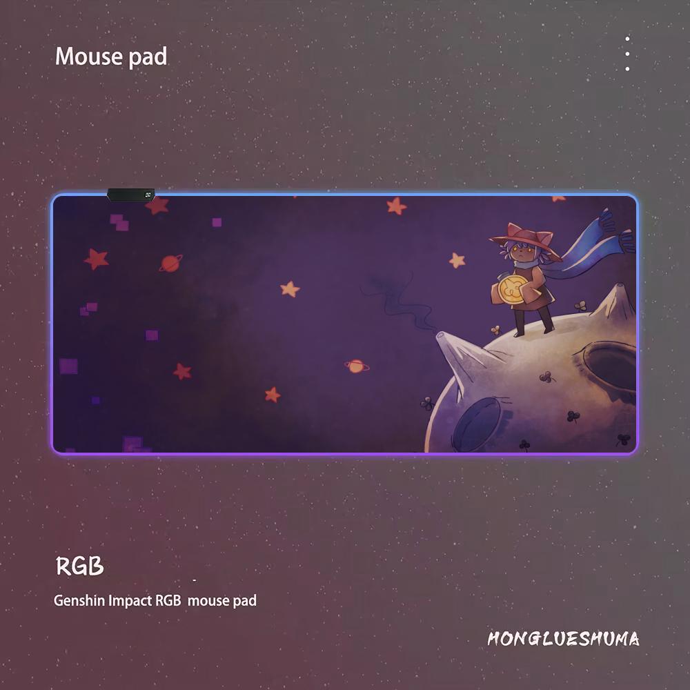 Игровой коврик для мыши Niko Oneshot RGB Игровой коврик для мыши Настольный коврик HD Игровой Большой светодиодный свет XXL Коврики для мыши RGB600x300x3mm