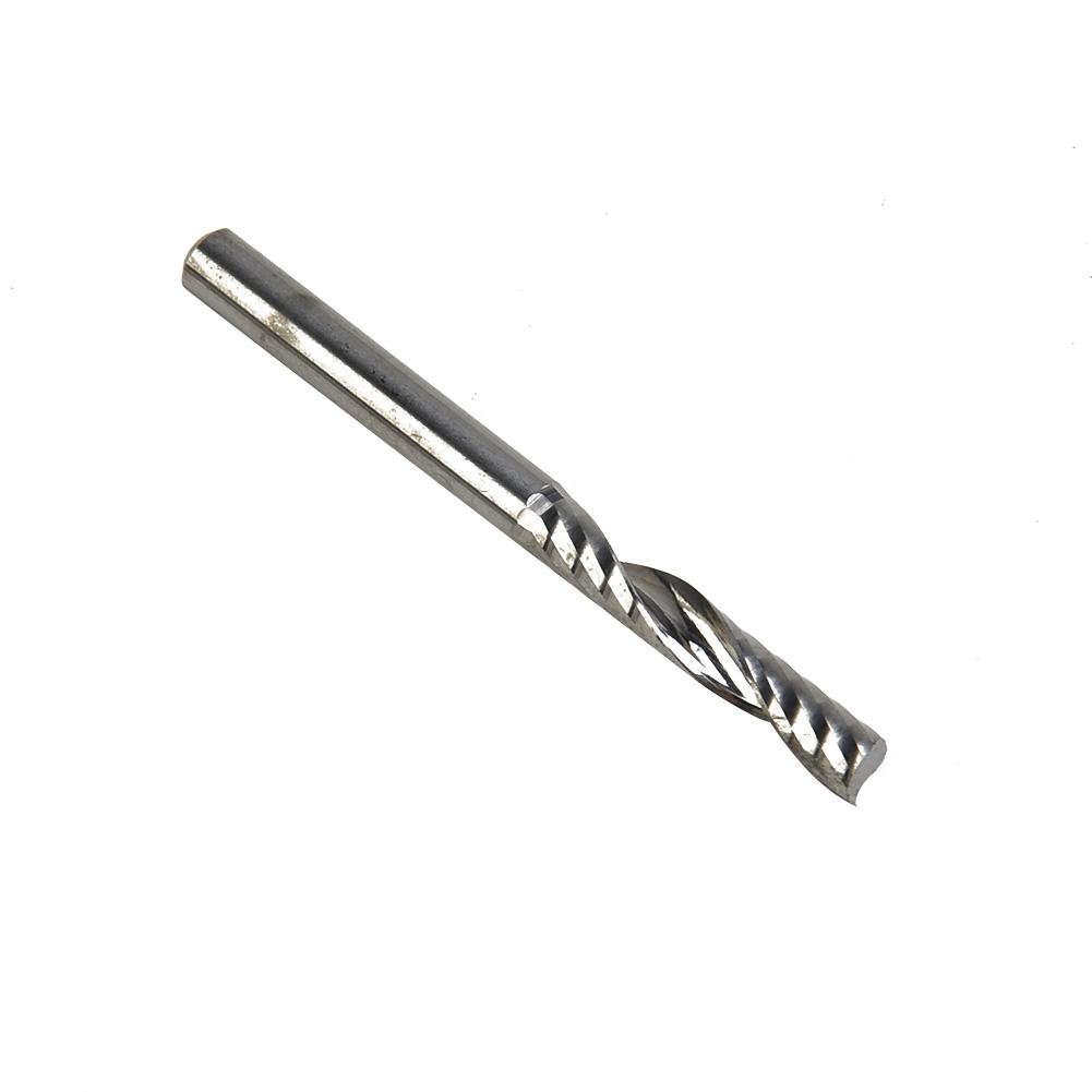 Single Flute Spiral CNC Router Bits For Aluminium 17mm 3.175 Cut Parts Replace