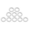 Motoforti Universal Flat Washers, 28mm Inner Diameter, 50mm Outer Diameter, 4mm Thick, Durable Stainless Steel, Silver Tone, 10-Pack