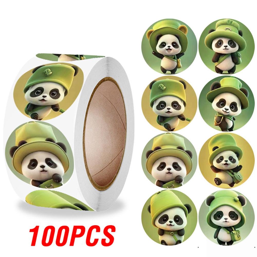 100-500Pcs High-Quality Cute High-Quality Reward High-Quality Sticker High-Quality Animal High-Quality Panda High-Quality Label High-Quality
