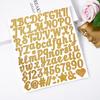 5-10 Sheets 1 Inch Glitter Alphabet Letter Stickers Gold Silver Name Number Sticker for Scrapbooking Stanley Cup Mug Craft Decor
