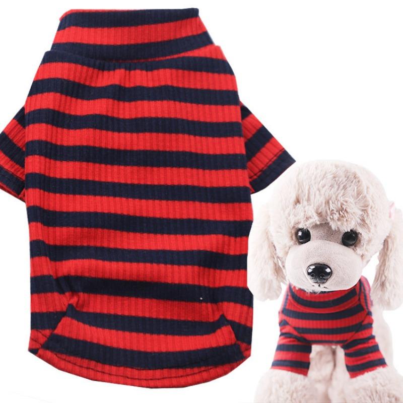 Spring, Autumn and Winter Dog Base Shirts, Dog Clothes, Versatile Elastic Cotton Comfortable Pet Supplies, Cat Home Clothes