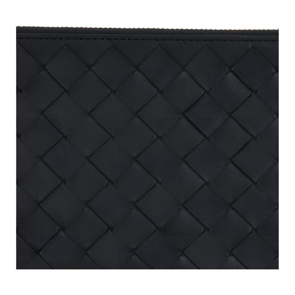 Bottega Veneta Woven Fringe Lambskin Clutch Women clutch Black 749922VCPP38425