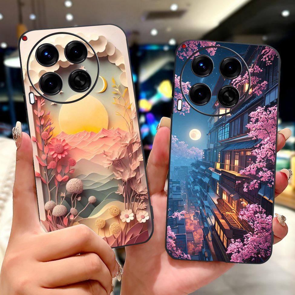 Black For Tecno Camon 30 CL6 CL6k Phone Case For Techno Camon 30 5G CL7 Cover Luxury Fashion Funny Cute Funny Painted Soft TPU
