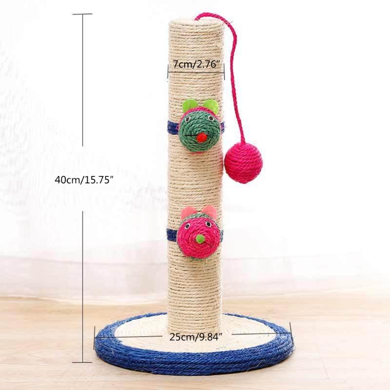 Cats Scratcher Post Toy Pet Sisal Rope Kitten Scratching Post Climbing Tree Scratching Tree Toy Cat Entertainment Toy