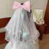 Mesh Veil Hair Clip Bow Super Fairy Veil Fashion Girls Head Gauze  Birthday Headdress