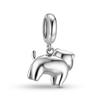 Ciondolo Cucciolo Carlino Carino Autentico Argento Sterling 925 Perline Animale Cane per Donne Braccialetto Charm Collana Creazione Gioielli