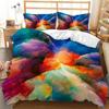 Marmor Bettbezug Set Tie Dye Blau Orange Moderne Kunst Abstrakt Einzel Doppel Queen King Mikrofaser Bettdecke