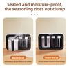 Wall-Mounted Seasoning Box Kitchen Spice Storage Set with Spoon for Household Use