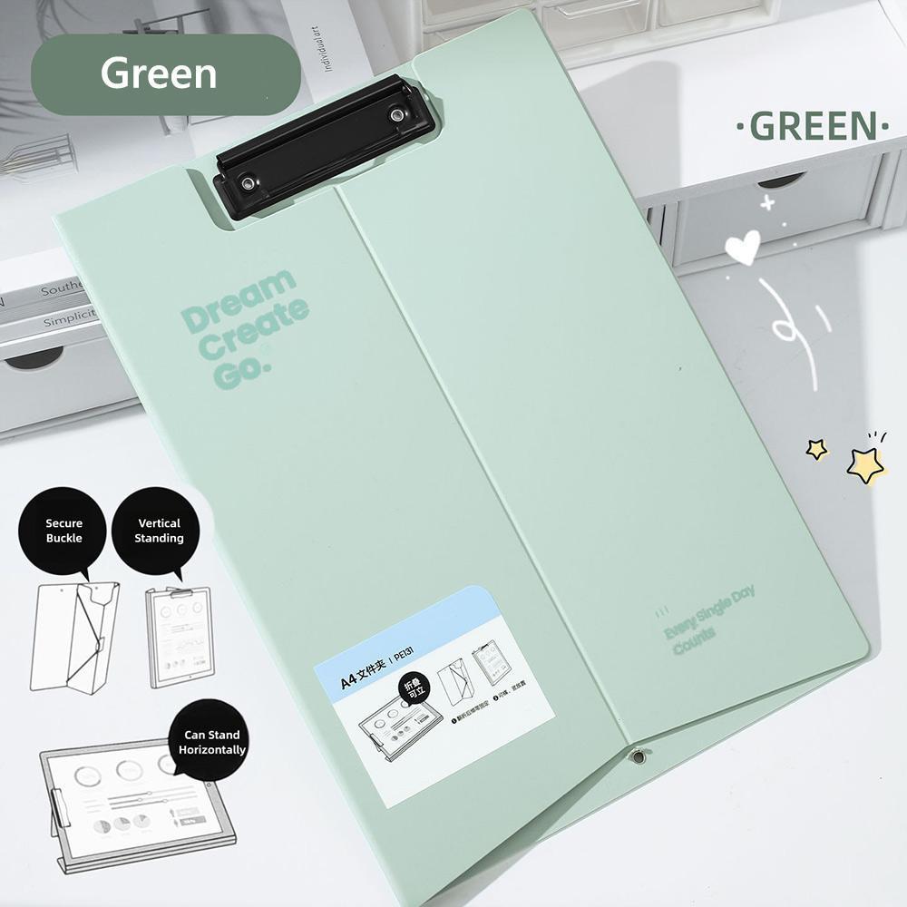 

Dual Use Clipboard Vertical/Horizontal Use Contract Folder A4 File Folder School Office зелений