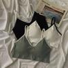 Women's Student Fixed Buckle-Free Bustier Anti-Drooping Push-Up Cami for Inner and Outer Wear