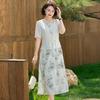 New Chinese Style Summer Dress for Middle-Aged Women