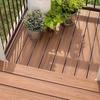 Modern Square Design Click Outdoor Deck Flooring Aluminum Composite WPC Waterproof Smooth Surface for Garden Application
