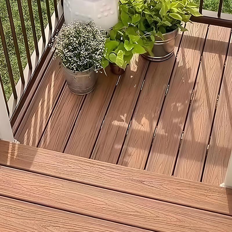Modern Square Design Click Outdoor Deck Flooring Aluminum Composite WPC Waterproof Smooth Surface for Garden Application