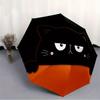 1 Stück Katze Halloween Automatisches Öffnen/Schließen Regenschirm Stabiler Eisenrahmen, Kompakter Reise Regenschirm - Perfektes Geschenk für Frauen, Männer, Geburtstage046