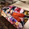 1 buc. Pătură din flanelă cu imprimeu Son Goku, Calitate înaltă, Pentru toate anotimpurile, Decor pentru casă, Căldură și confort, Perfectă pentru cadouri de Crăciun
