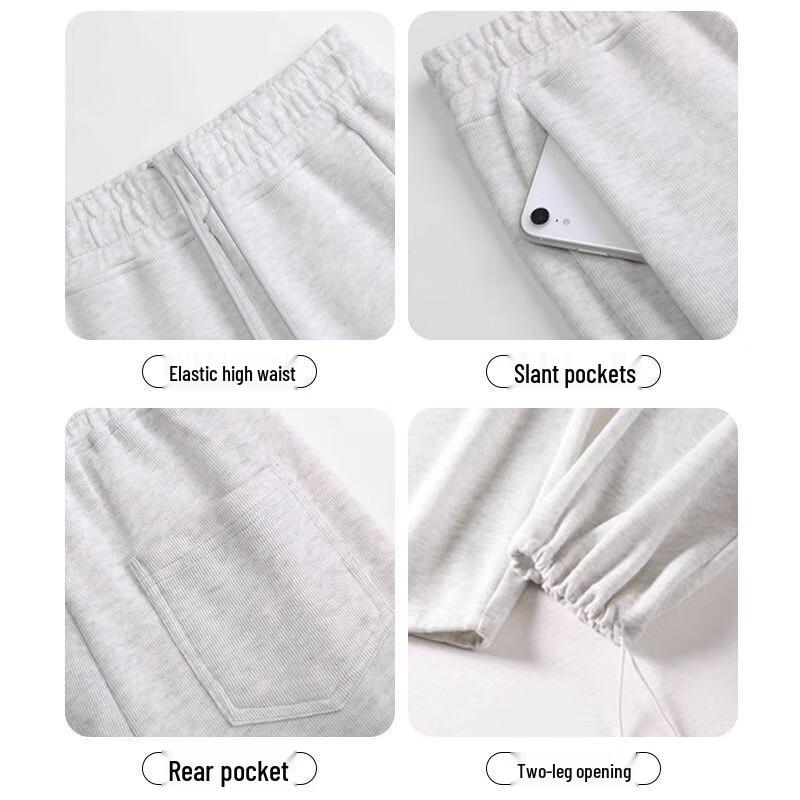 LANGSHA Women's High-Waist Wide-Leg Sweatpants