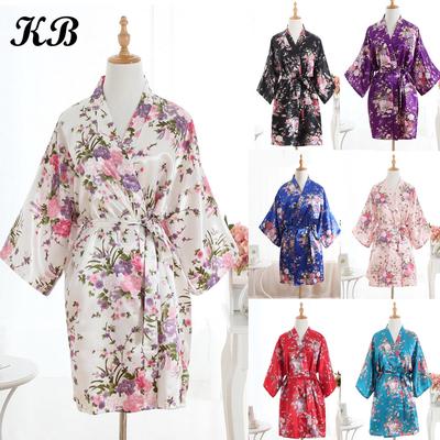 KoB - Albornoz tipo kimono sexy con diseño de flor de cerezo para mujer