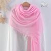 Sciarpa da donna in cotone lino seta - Per tutte le stagioni, colore unito, versatile foulard per testa e parasole