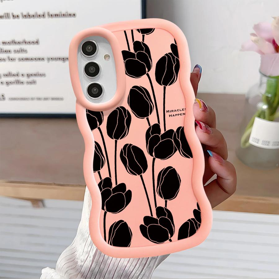 Soft Phone Cover Case for Samsung Galaxy A52 A16 A12 A14 A13 A21s A15 A11 A22 A33 A04 A03 A05 A53 A06 A23 Plant Flower
