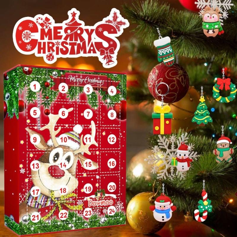 Weihnachts-Adventskalender 24 Tage Überraschungsspielzeug Täglicher Feiertags-Adventskalender Für Kinder Erwachsene Familie Partyzubehör