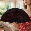Vintage Flamenco Spanish Folding Fan Wood Handle Decorative Fan Dancing Fan  Filming Props