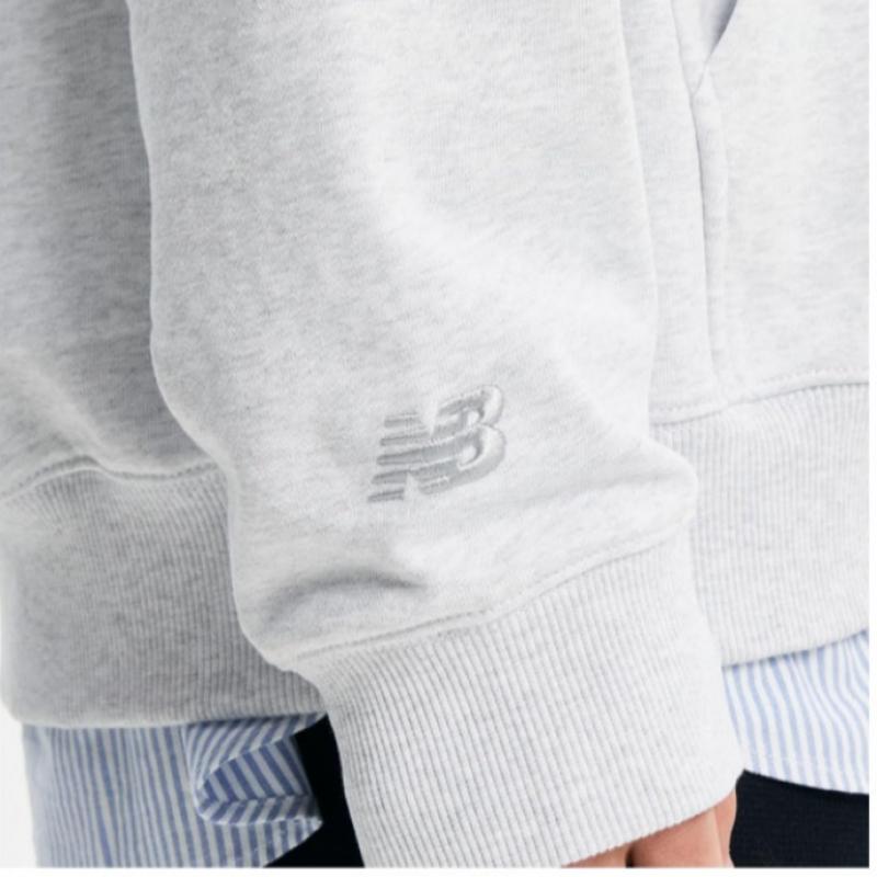 New Balance Hooded Zip Up Semi Overfit Nbmde11113 16