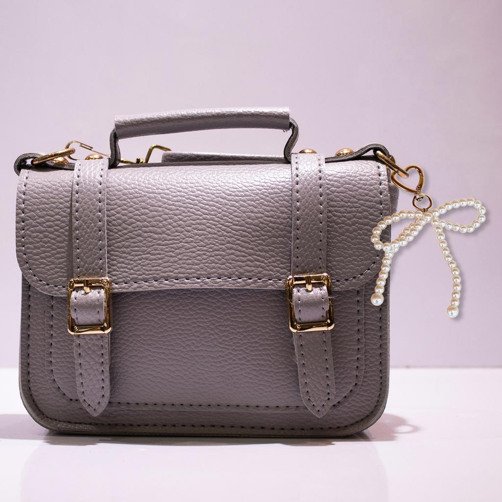 Pearl Bowknot Charm Heart Keychains Sweet Cute Pendant Ornament Keyring Backpack Decoration Jewelry for Women Girls