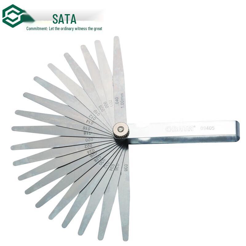 SATA 23-Piece Metric/Imperial Feeler Gauge Set 0.02-1.00mm