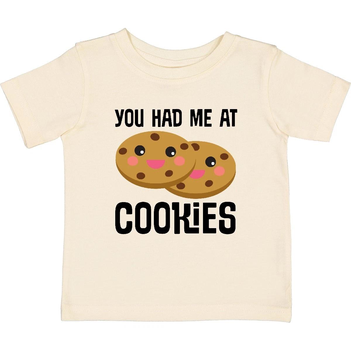 

Inktastic You Had Me At Cookies Baby kids boys T-Shirt Cookie Lover Dessert Childs Cute 100