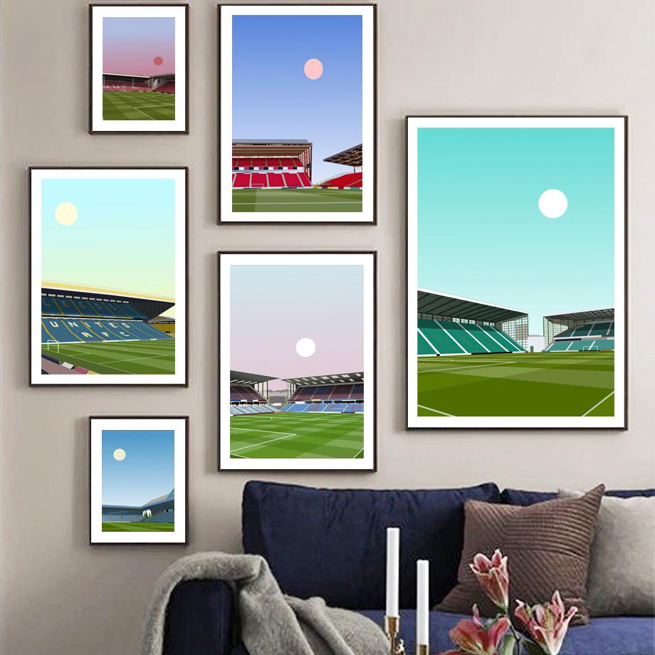 Minimalist England Football Stadium Pride Park Posters And Prints Wall Art Canvas Painting Wall Pictures Living Room Home Decor