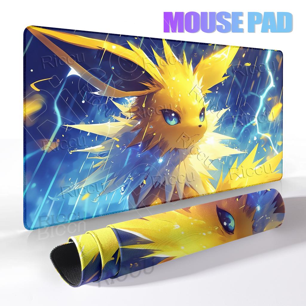 Kawaii Japan Anime Mouse Pads Computer Gamer Mats Extended Pokemon Eevee Laptop Keyboard Rug Laptop Gaming Rubber Deskmat Carpet